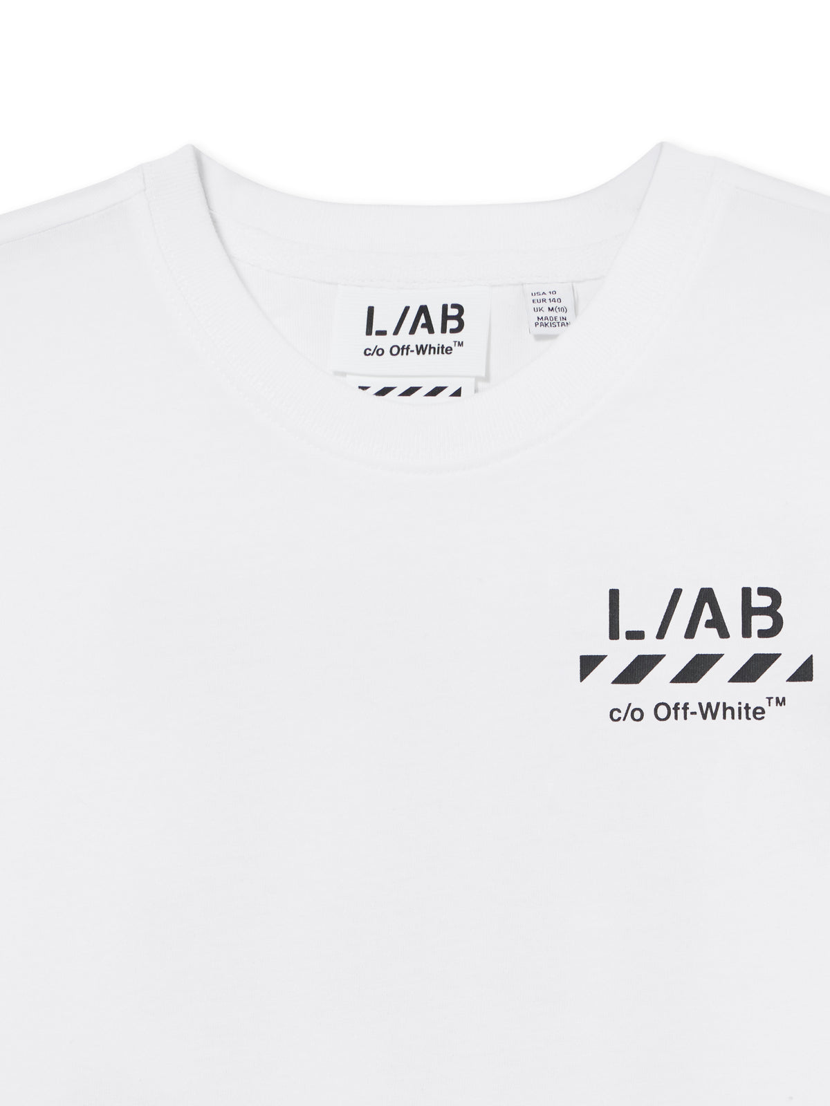 LAB L/AB Diagonal T-Shirt White 25OLFJB10F