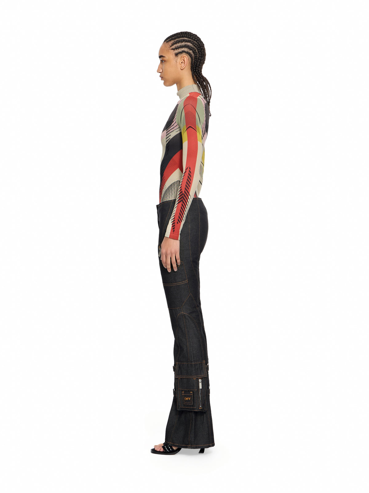 OFF WHITE Seamless Color Block Top Sand Barbados Cherry 29A00231T