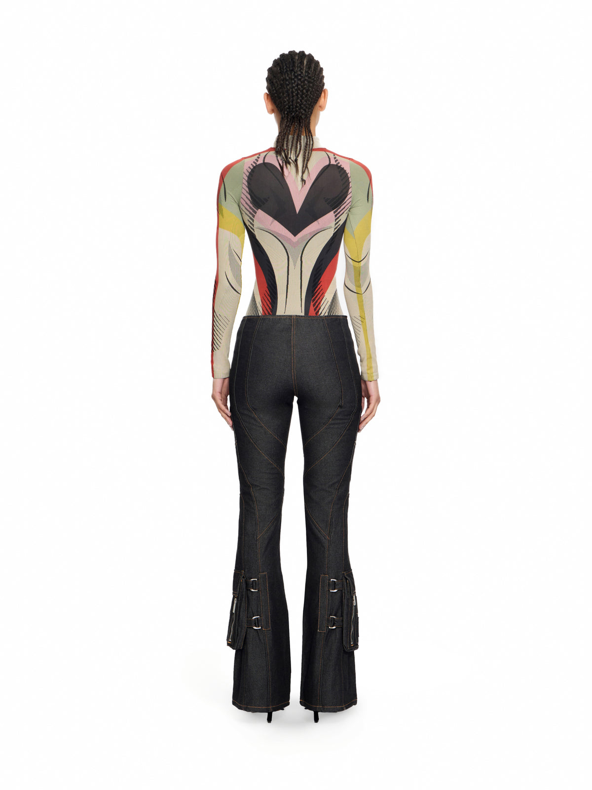 OFF WHITE Seamless Color Block Top Sand Barbados Cherry 29A00231T