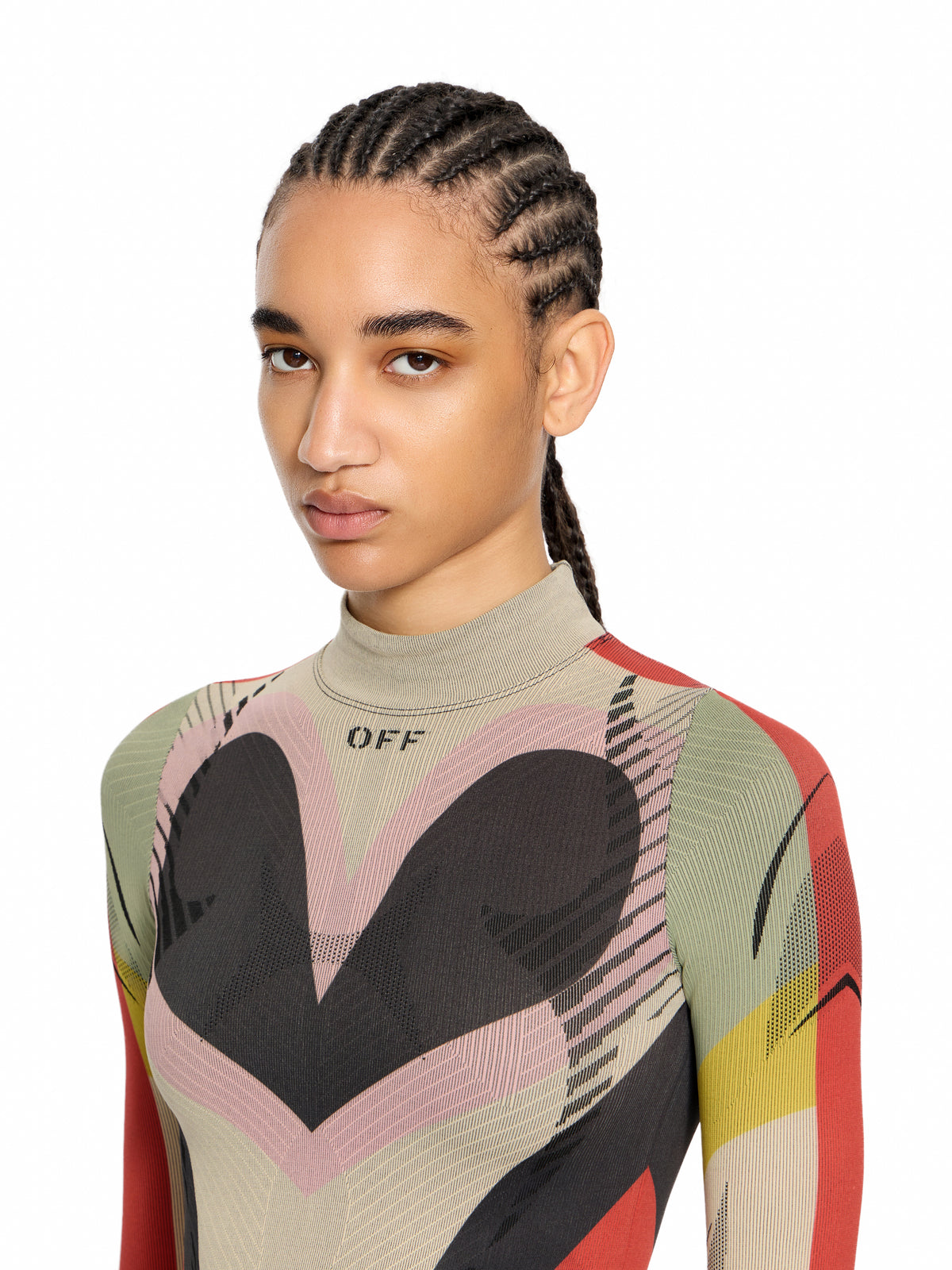 OFF WHITE Seamless Color Block Top Sand Barbados Cherry 29A00231T