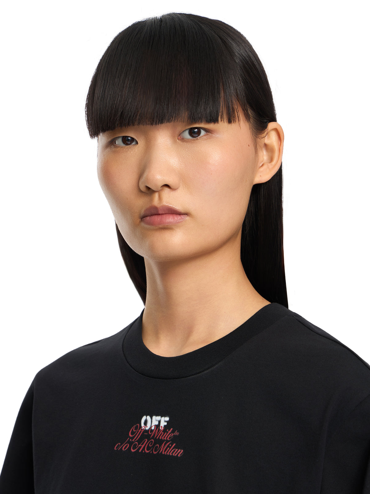 OFF WHITE Off-White™ c/o AC Milan Crop T-Shirt Black-No Color 29A00571T