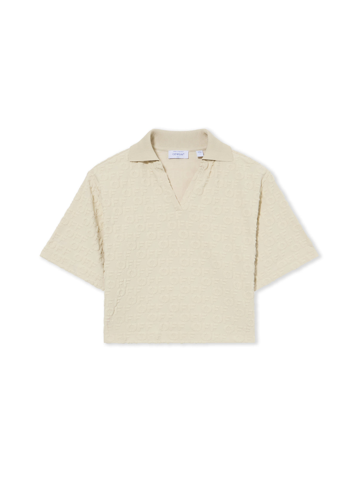 OFF WHITE Terry Off Crop Polo Beige-No Color 29A00713T
