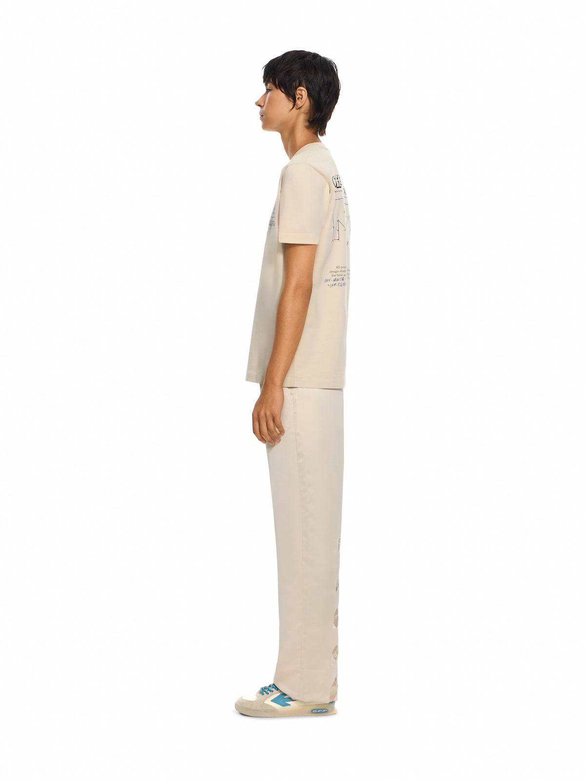 OFF WHITE Connect Dots Regular T-Shirt Beige-No Color 29A00726T