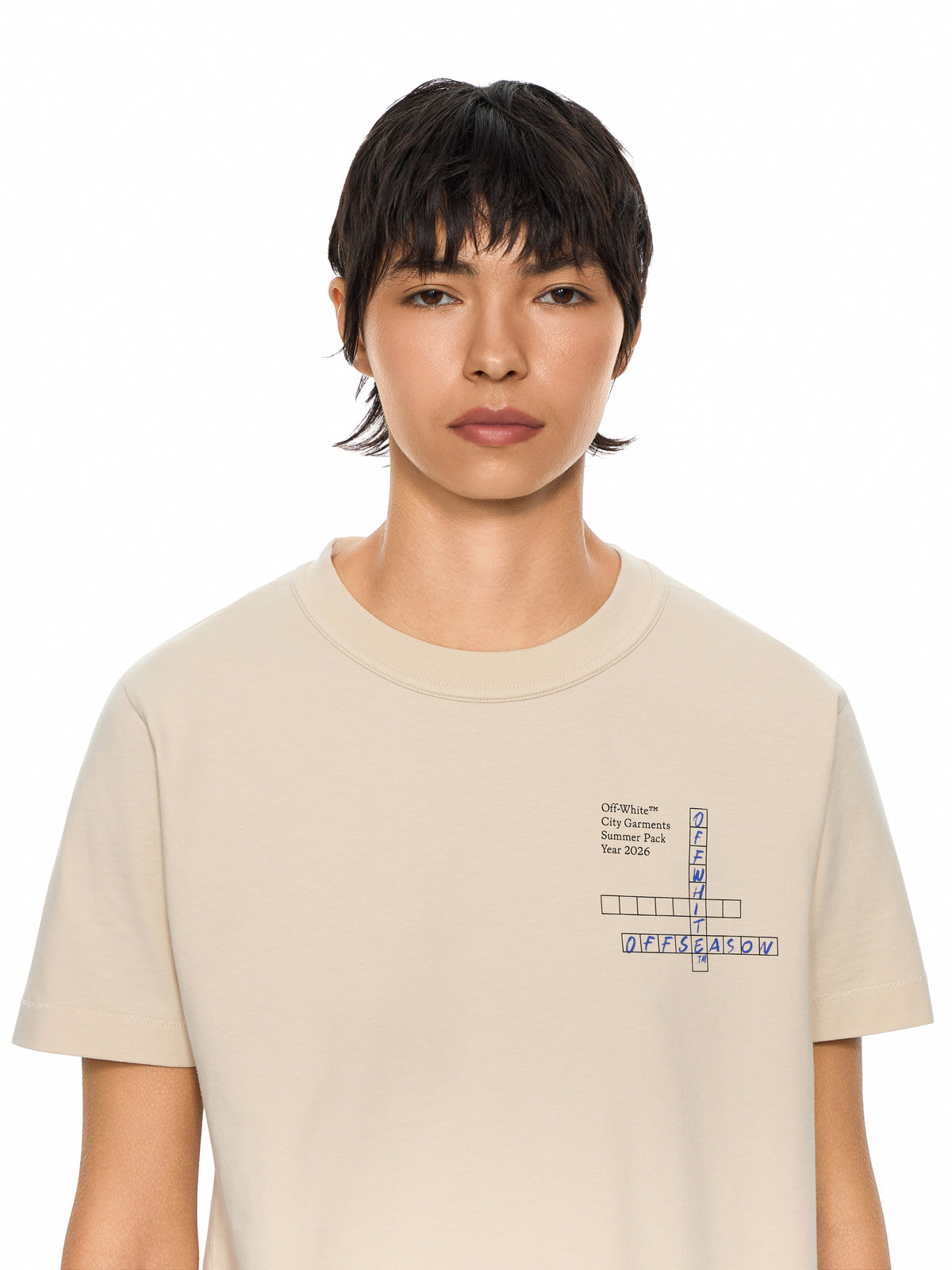 OFF WHITE Connect Dots Regular T-Shirt Beige-No Color 29A00726T
