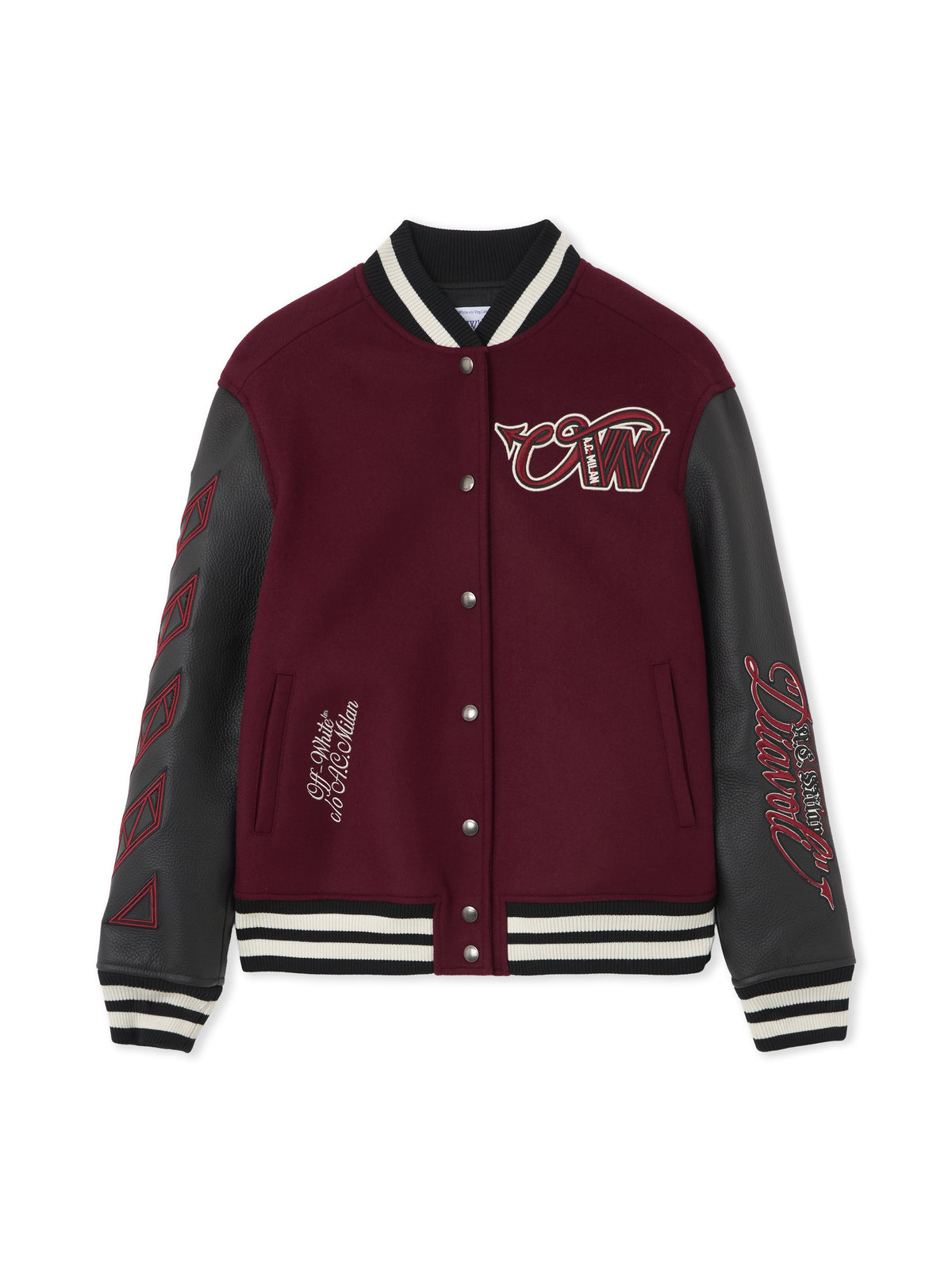 OFF WHITE Off-White™ c/o AC Milan Varsity Jacket Black-No Color 29G00568T