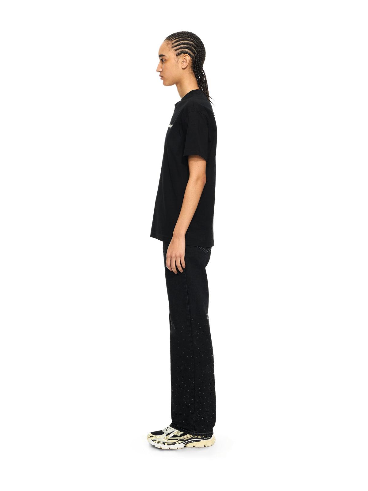 OFF WHITE Shadow Logo T-Shirt Black-Lemon Icing 2AA089S26JER001