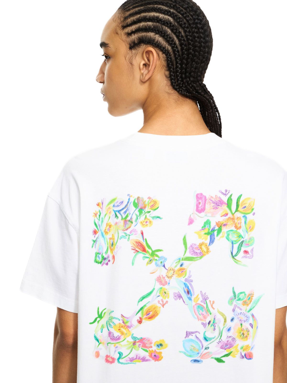 OFF WHITE Arrow Glowing Flower T-shirt White-Night Sky 2AA089S26JER002