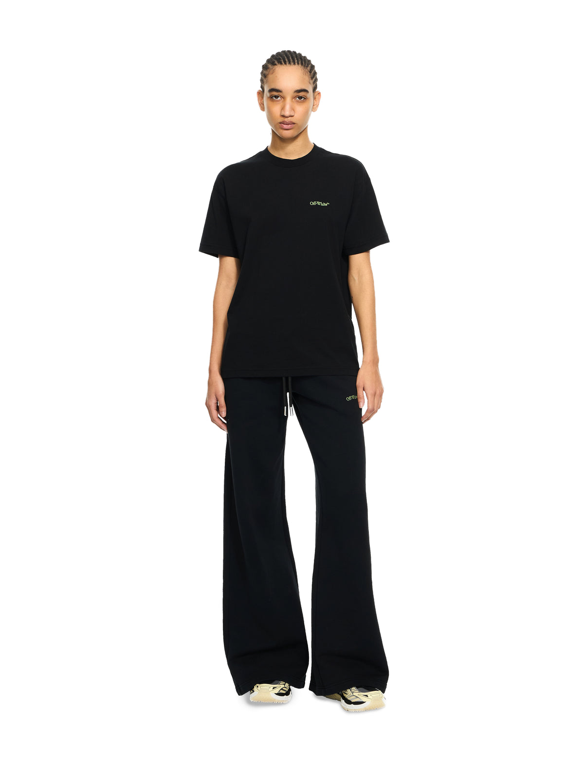 OFF WHITE Arrow Leaves T-Shirt Black-Beech 2AA089S26JER004