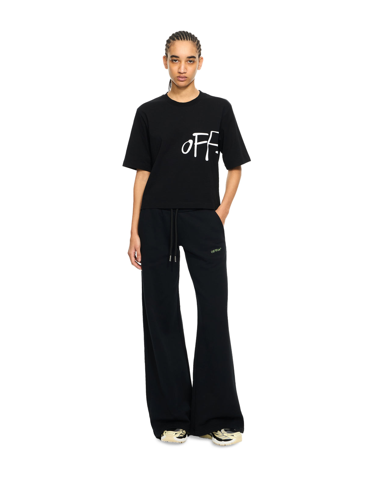 OFF WHITE Shared Logo Boxy T-Shirt Black-White 2AA124S26JER005