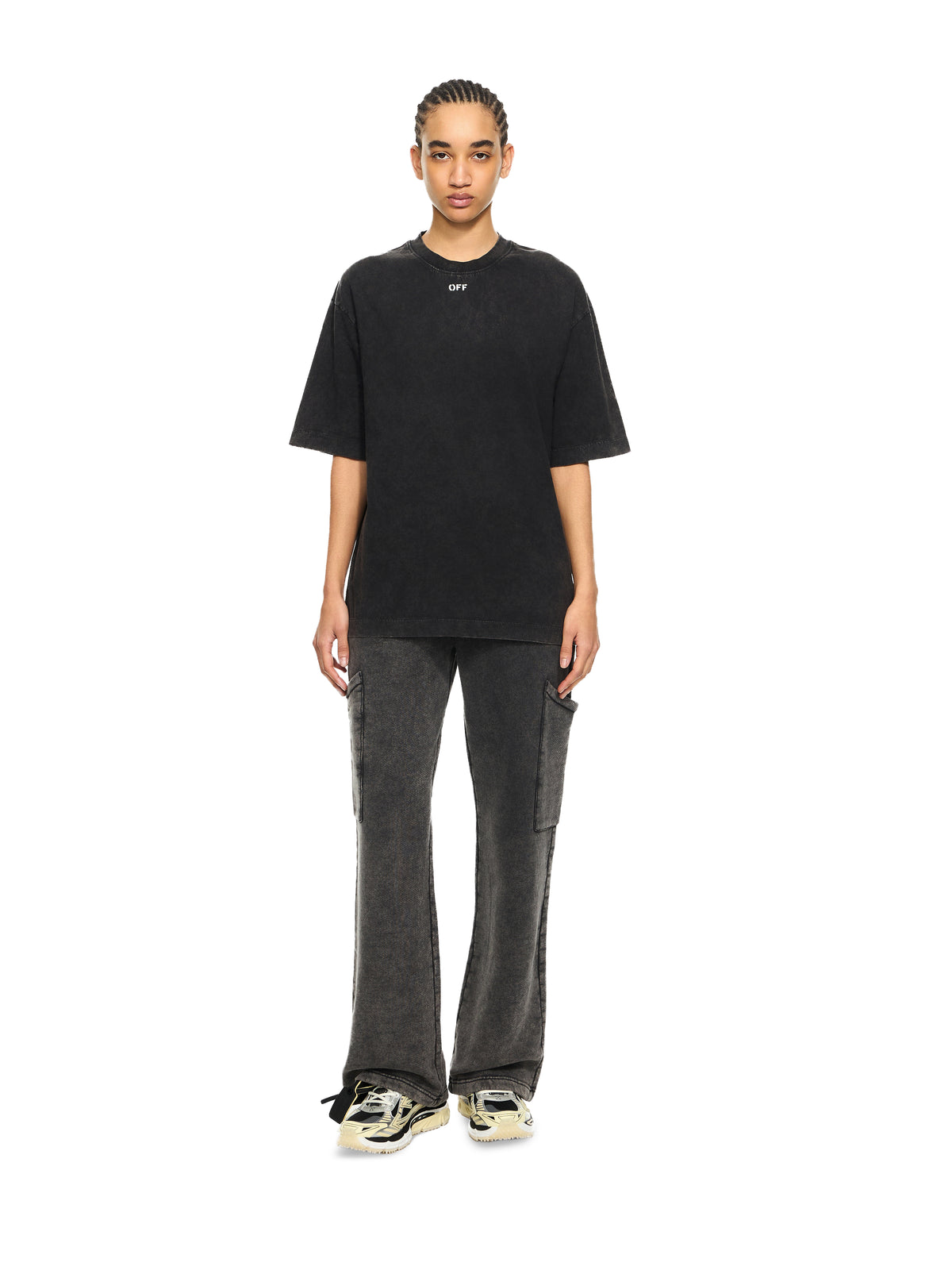 OFF WHITE Arrow Confetti Skate T-shirt Marble Black-White 2AA134S26JER001