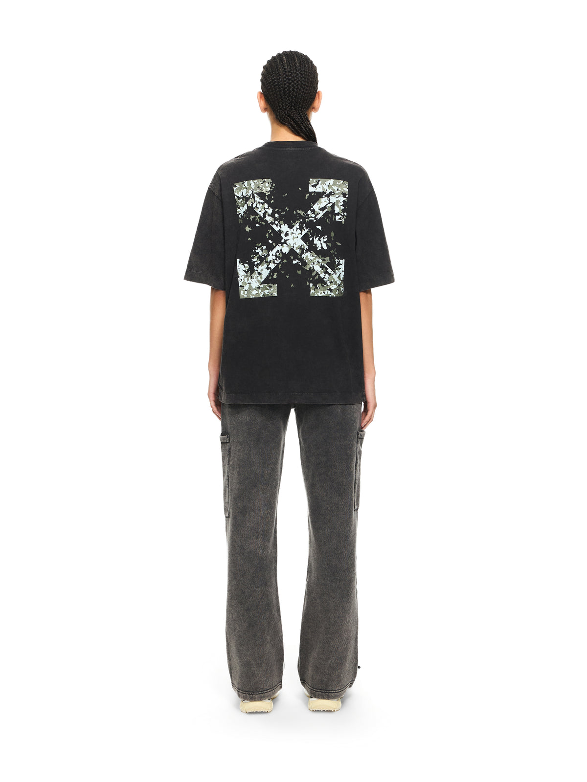 OFF WHITE Arrow Confetti Skate T-shirt Marble Black-White 2AA134S26JER001