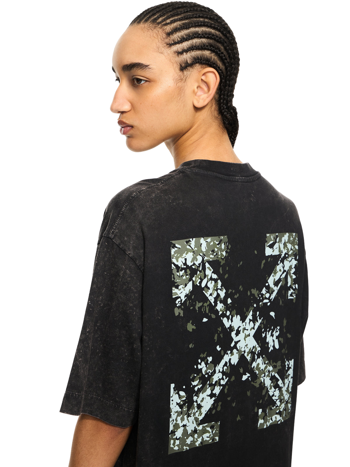 OFF WHITE Arrow Confetti Skate T-shirt Marble Black-White 2AA134S26JER001