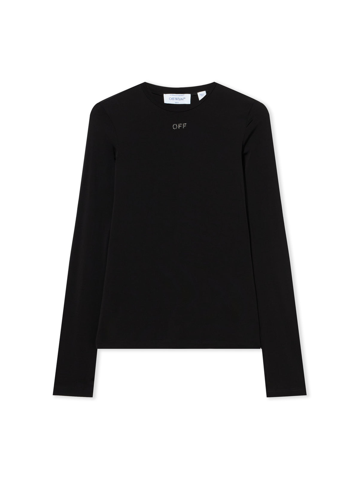 OFF WHITE OW X Swarovski Second Skin Crewneck Black-White 2AD136S26JER003