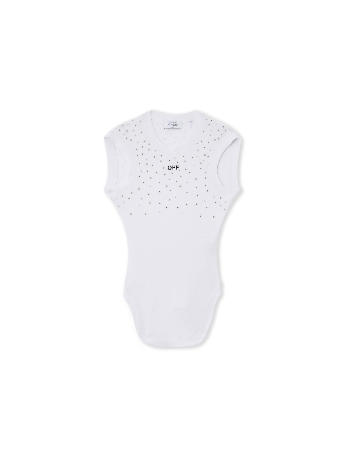 OW X Swarovski Ribbed Kat Top