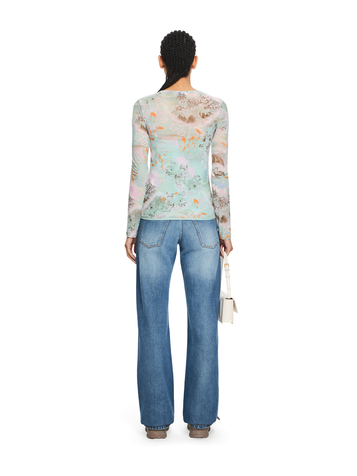 OFF WHITE Light Jersey Storytelling Double Top Storytelling-Persimmon Orange 2AD282S26JER001