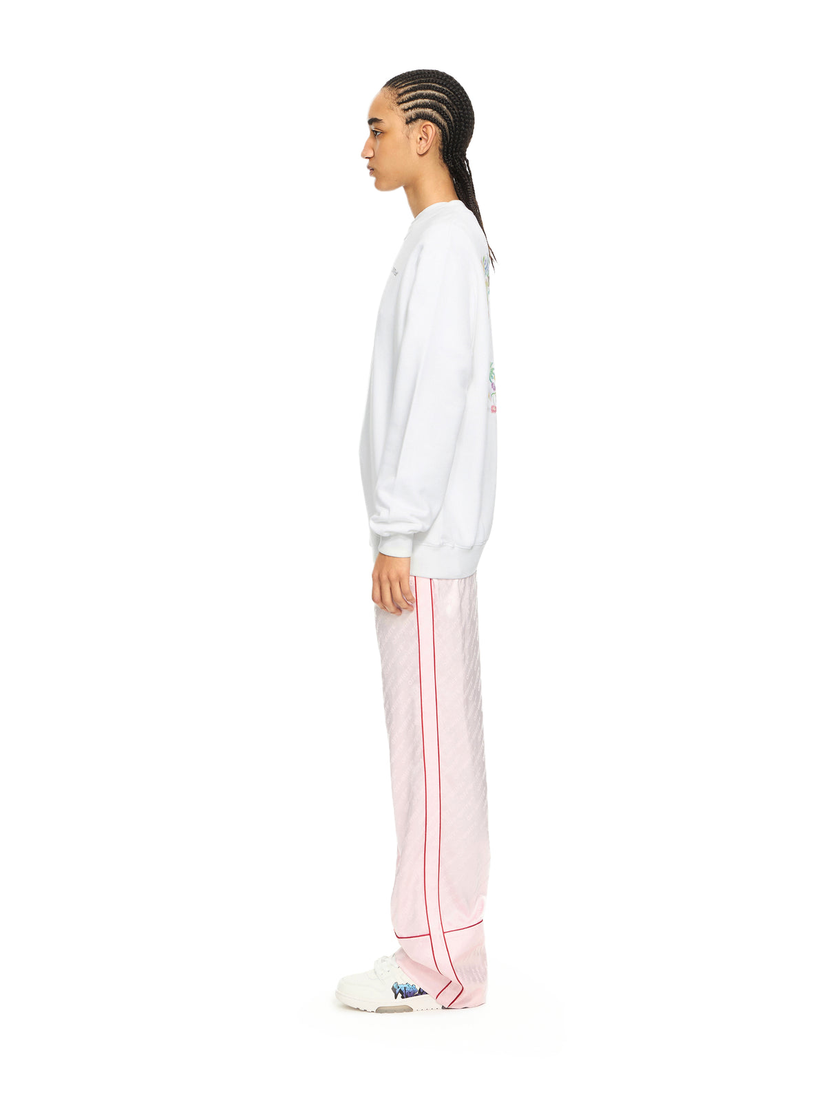 OFF WHITE Arrow Glowing Flower Sweatshirt White-Night Sky 2BA055S26FLE002