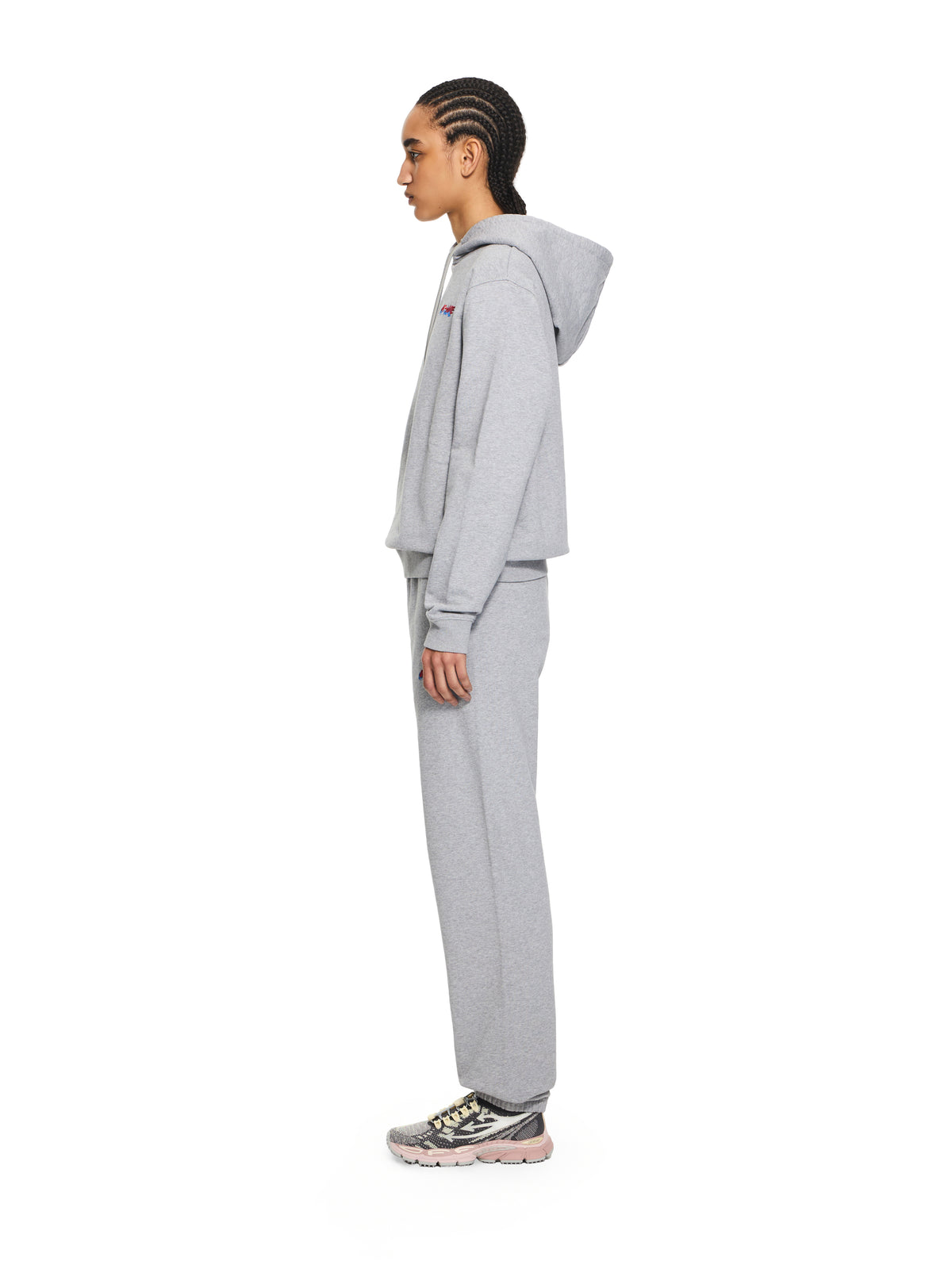 OFF WHITE Off-White Shadow Hoodie Gray Melange-Haute Red 2BB035S26FLE001
