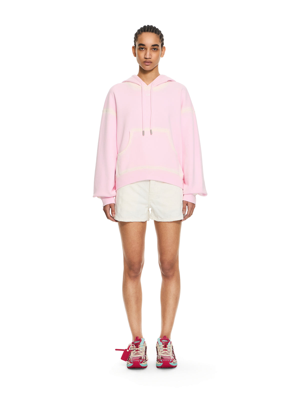 Spray Off Stamp Over Hoodie