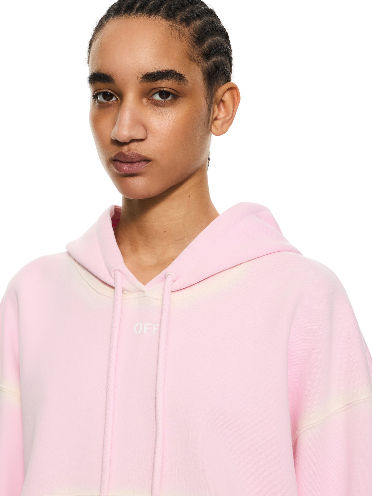 OFF WHITE Spray Off Stamp Over Hoodie Soft Pink-White 2BB058S26FLE002
