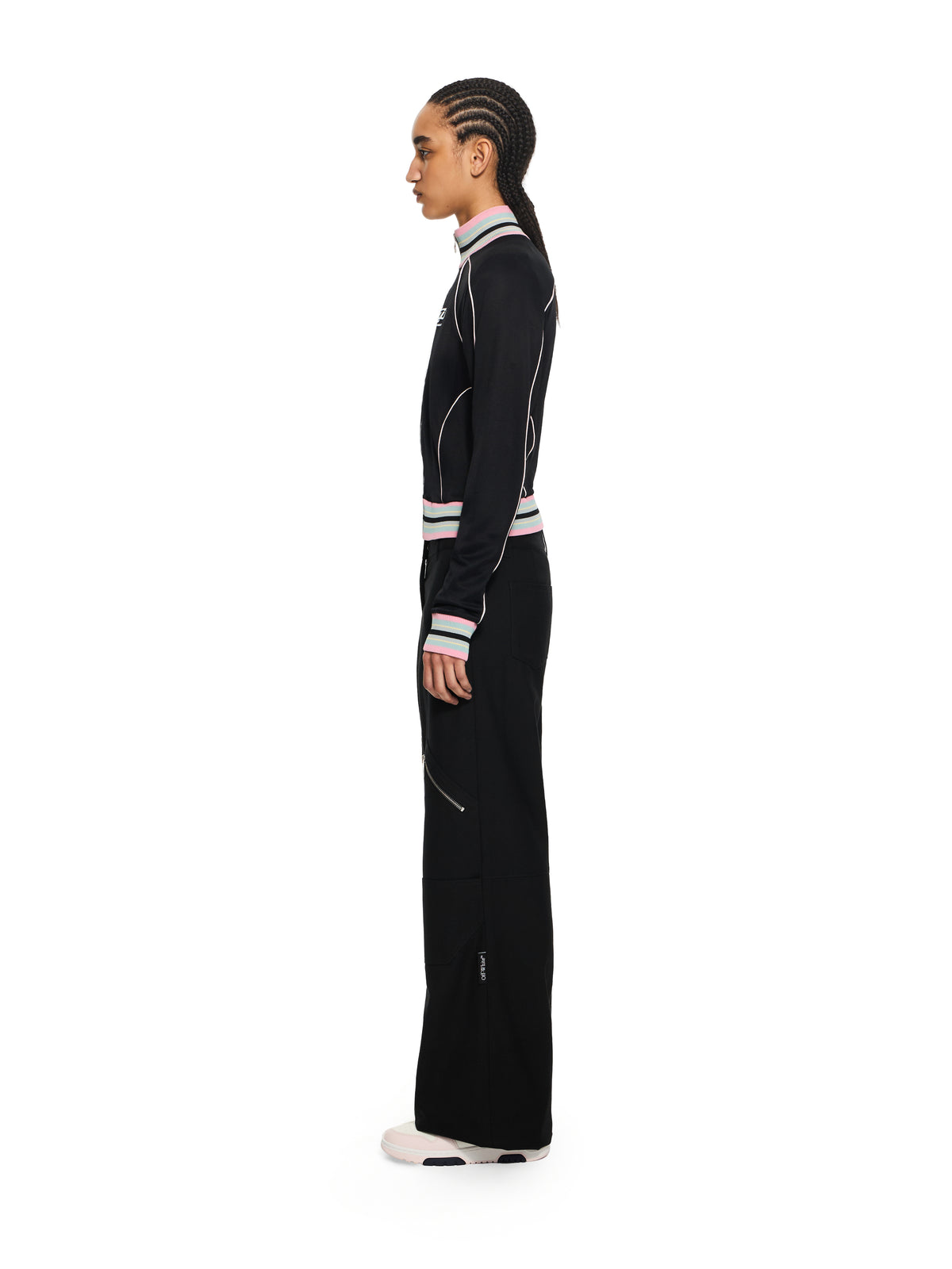OFF WHITE Fluid Track OW Fitted Jacket Black-White 2BD00BS26JER001