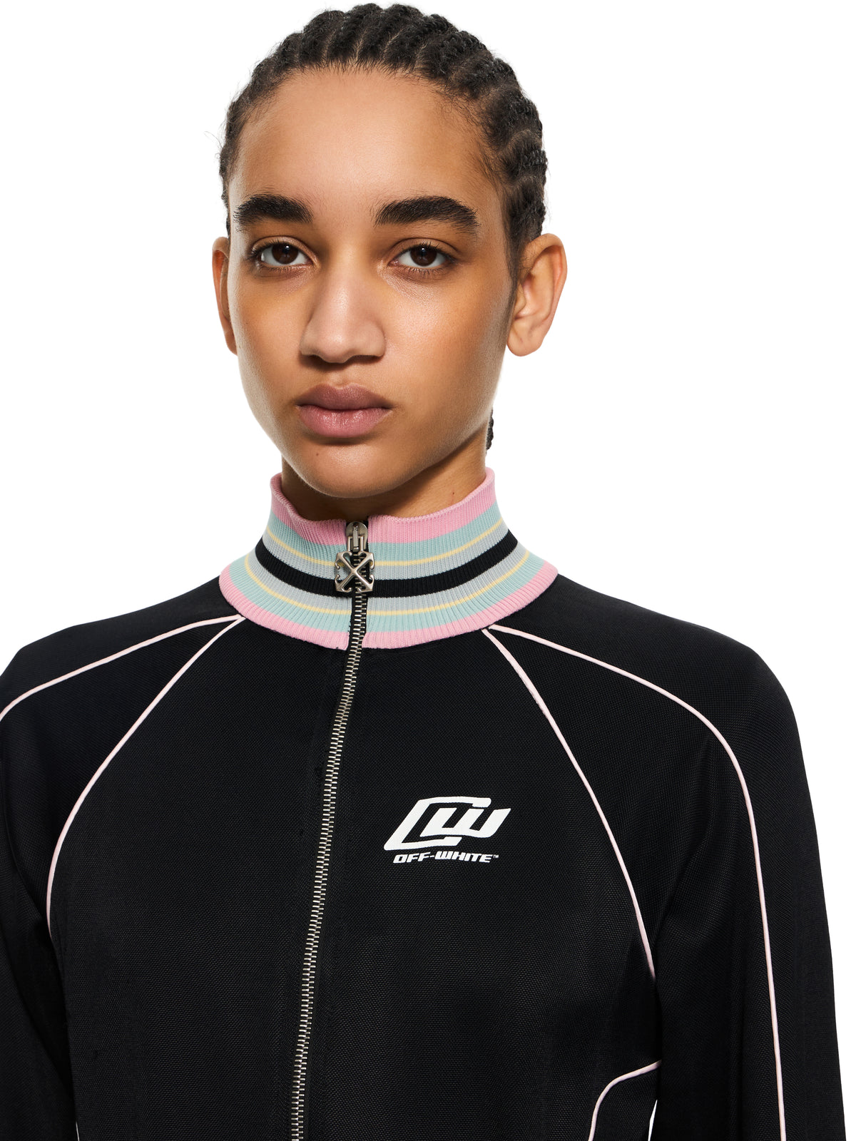 OFF WHITE Fluid Track OW Fitted Jacket Black-White 2BD00BS26JER001
