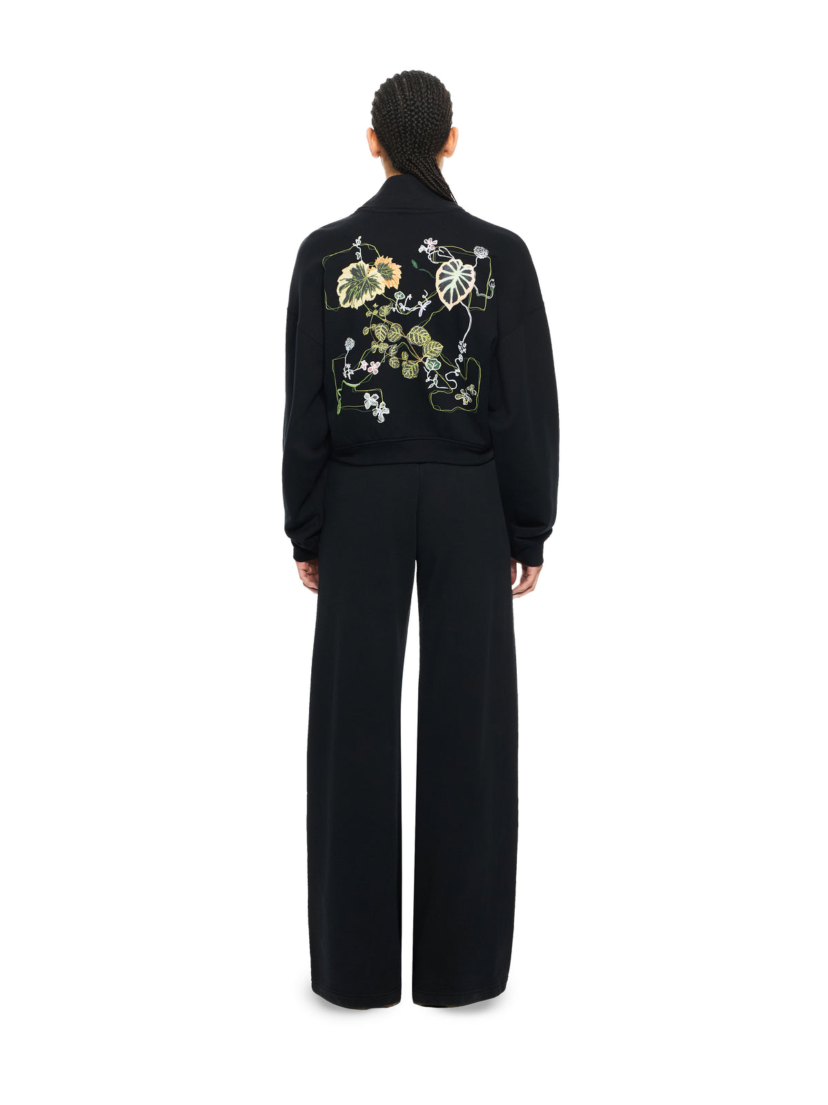 OFF WHITE Arrow Leaves Zip Up Sweatshirt Black-Beech 2BE008S26FLE001