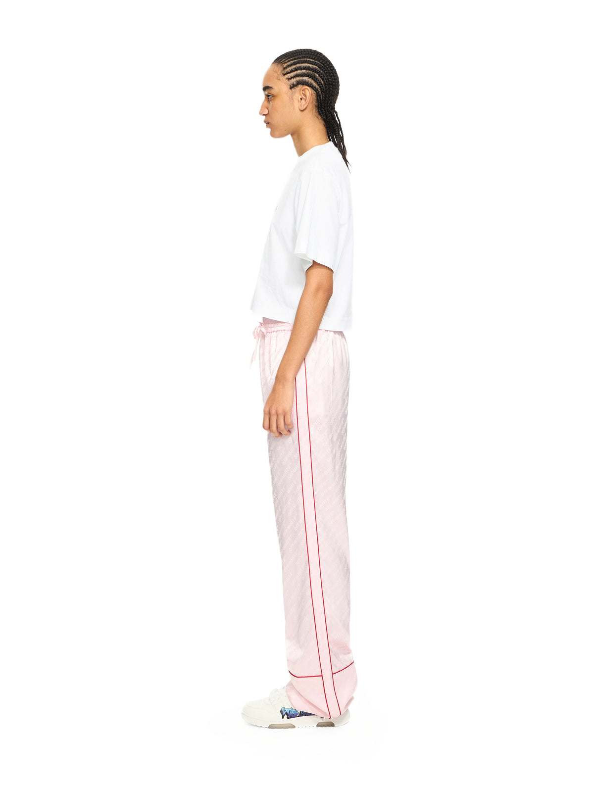 OFF WHITE Jacquard Satin Pajama Pants Soft Pink-No Color 2CA18ZS26FAB001