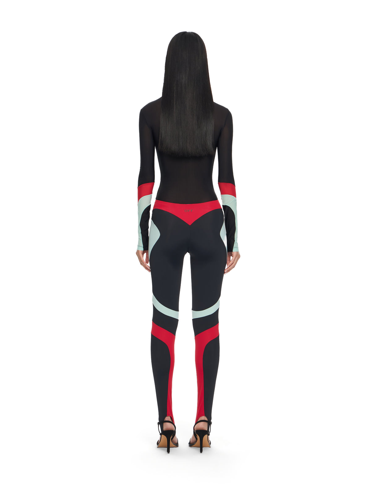 OFF WHITE Color Block Leggings Black-Black 2CD02ES26JER001