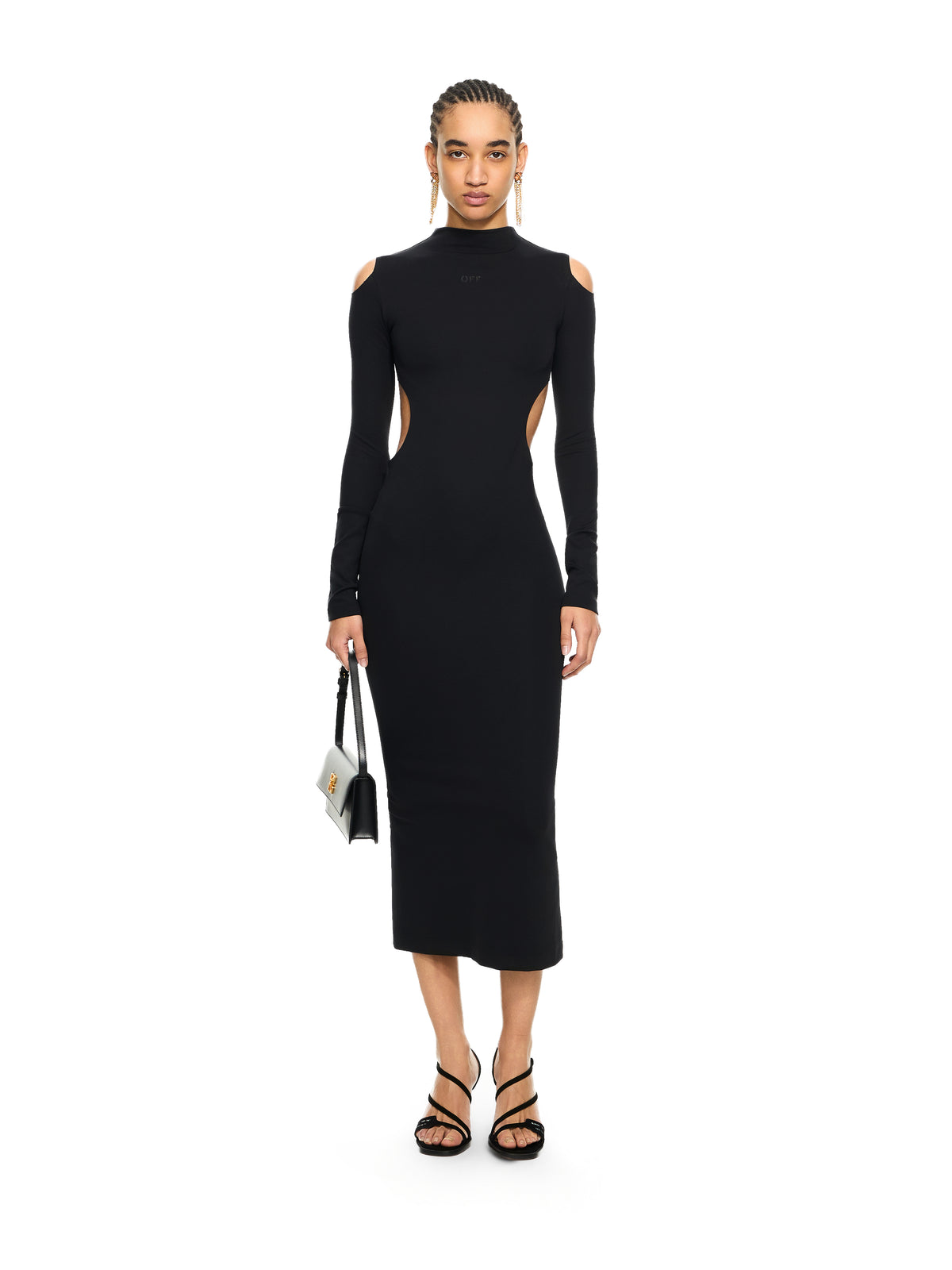 OFF WHITE Sleek Meteor Dress Black-Black 2DB56JS26JER001