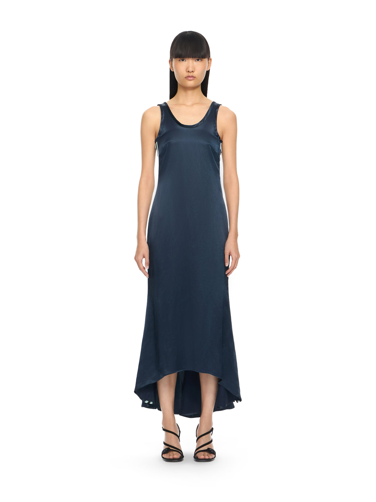 Satin Backless Midi Dress