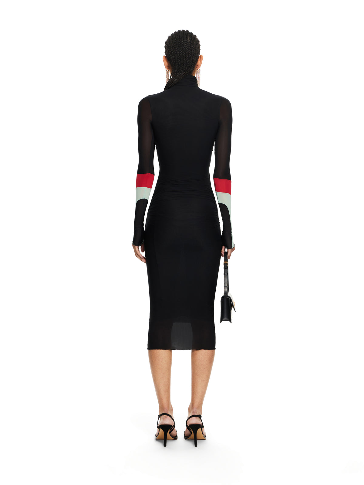 OFF WHITE Light Jersey Insert Dress Black-Black 2DB577S26JER001