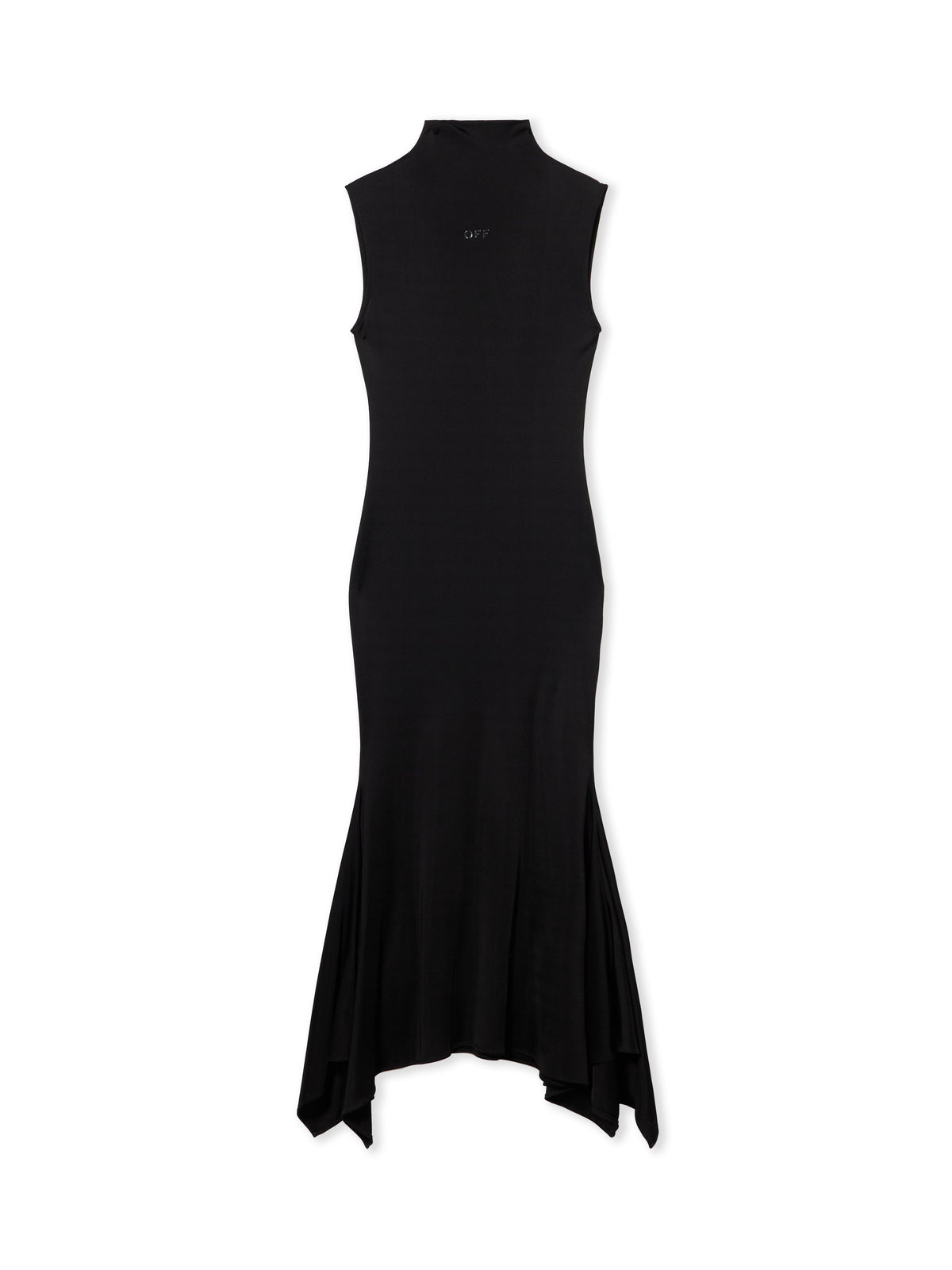 OFF WHITE Fluid Sleeveless Midi Dress Black-Black 2DB578S26JER001