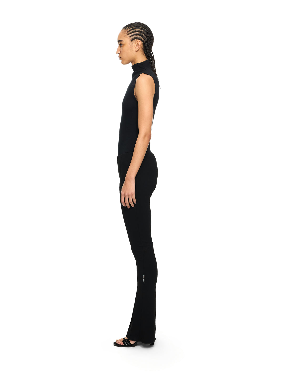 OFF WHITE Off Stamp Ribbed Bodysuit Black-White 2DD04PS26JER001