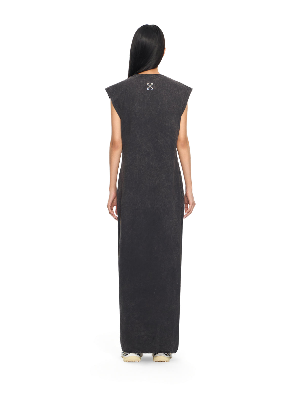 OFF WHITE Racer Loose Jersey Dress Marble Black-Rodio 2DH00BS26JER001