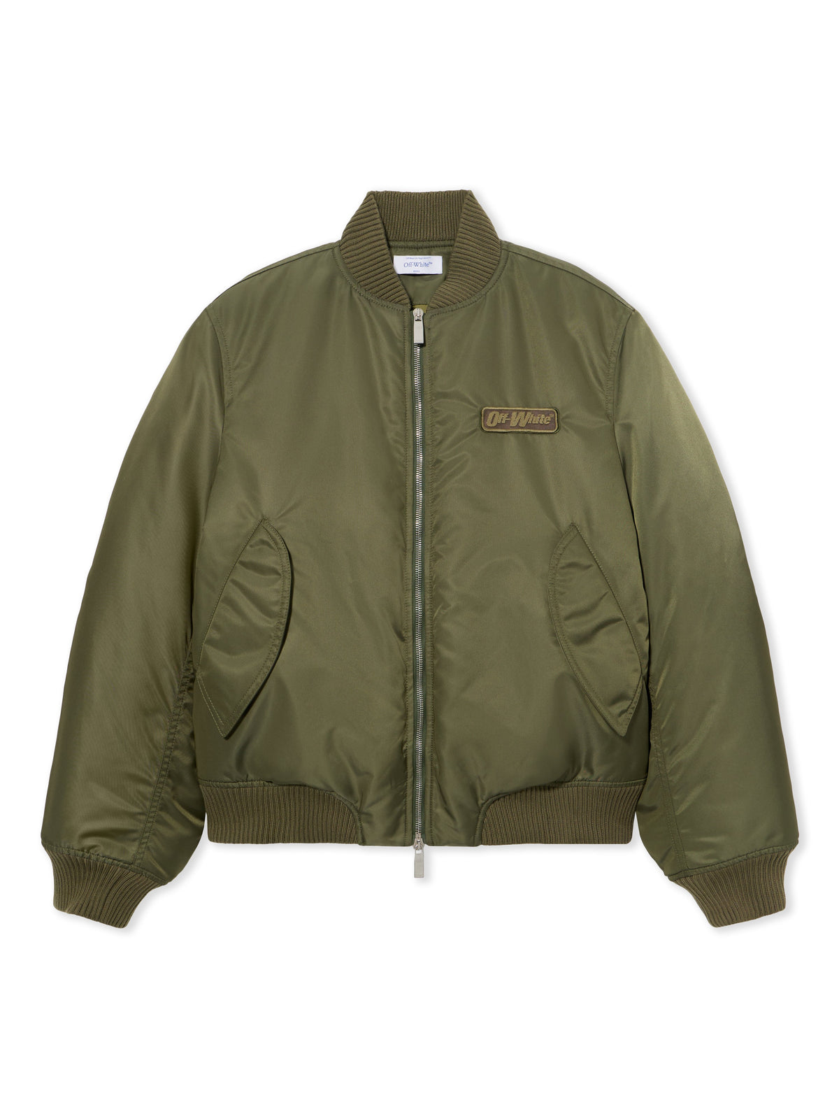 OFF WHITE Off-White Embroidered Nylon Bomber Jacket Beech-Beech 2EH032S26FAB001