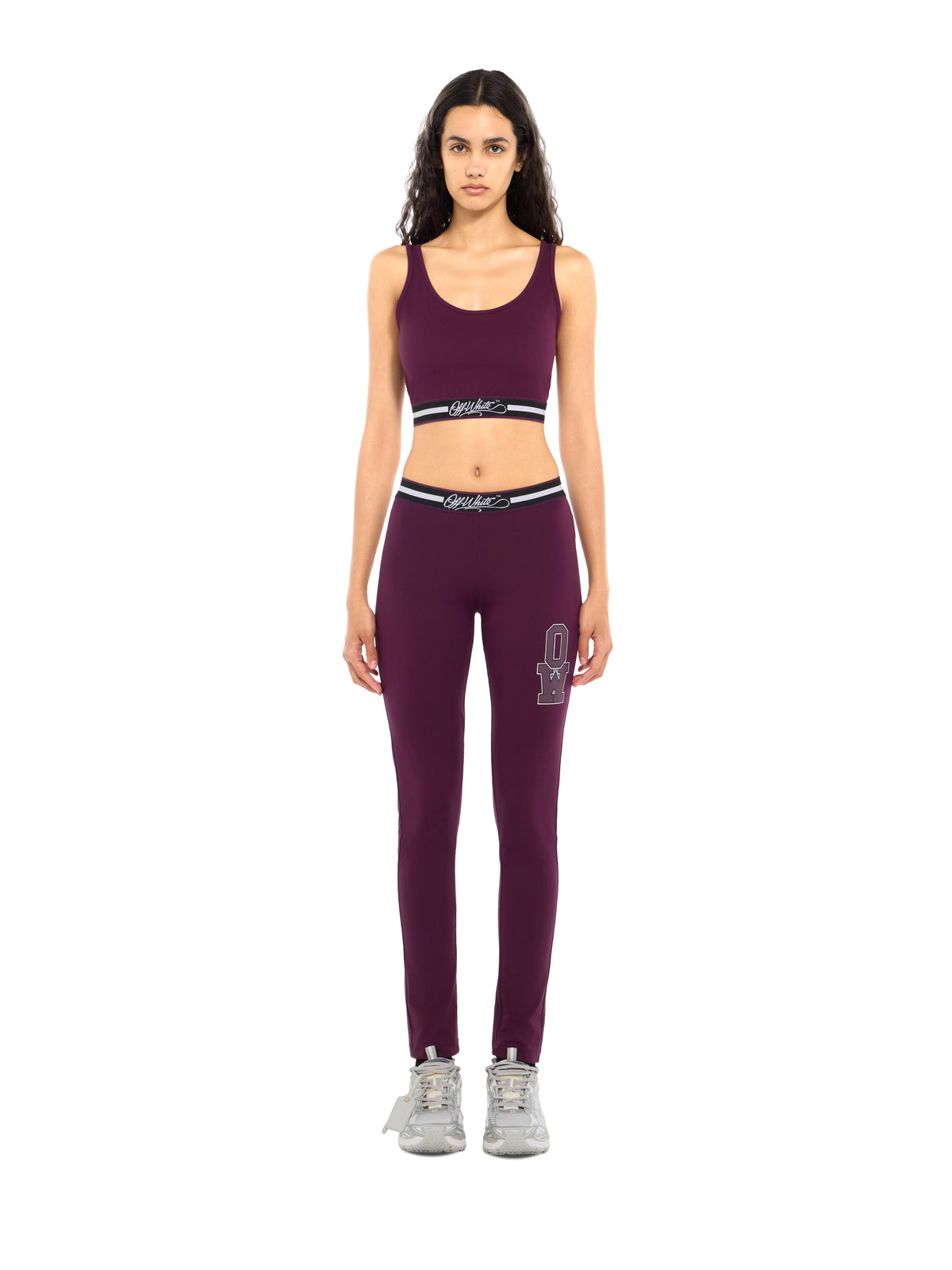 OFF WHITE College Band Crop Top Port Royal Dark Sapphire 2FA00391T