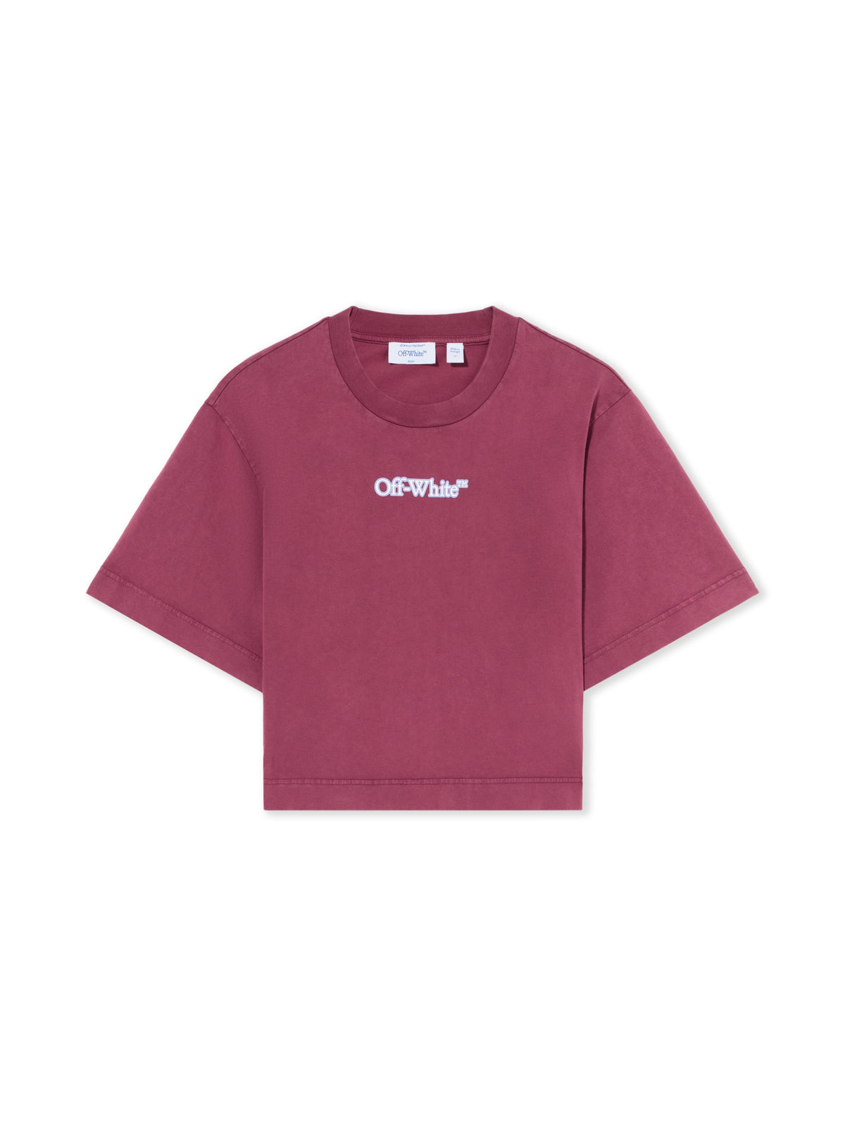 OFF WHITE Hindi Ramage Arrow Crop T-Shirt Fade Out Hawthorn Rose White 2FA00431T