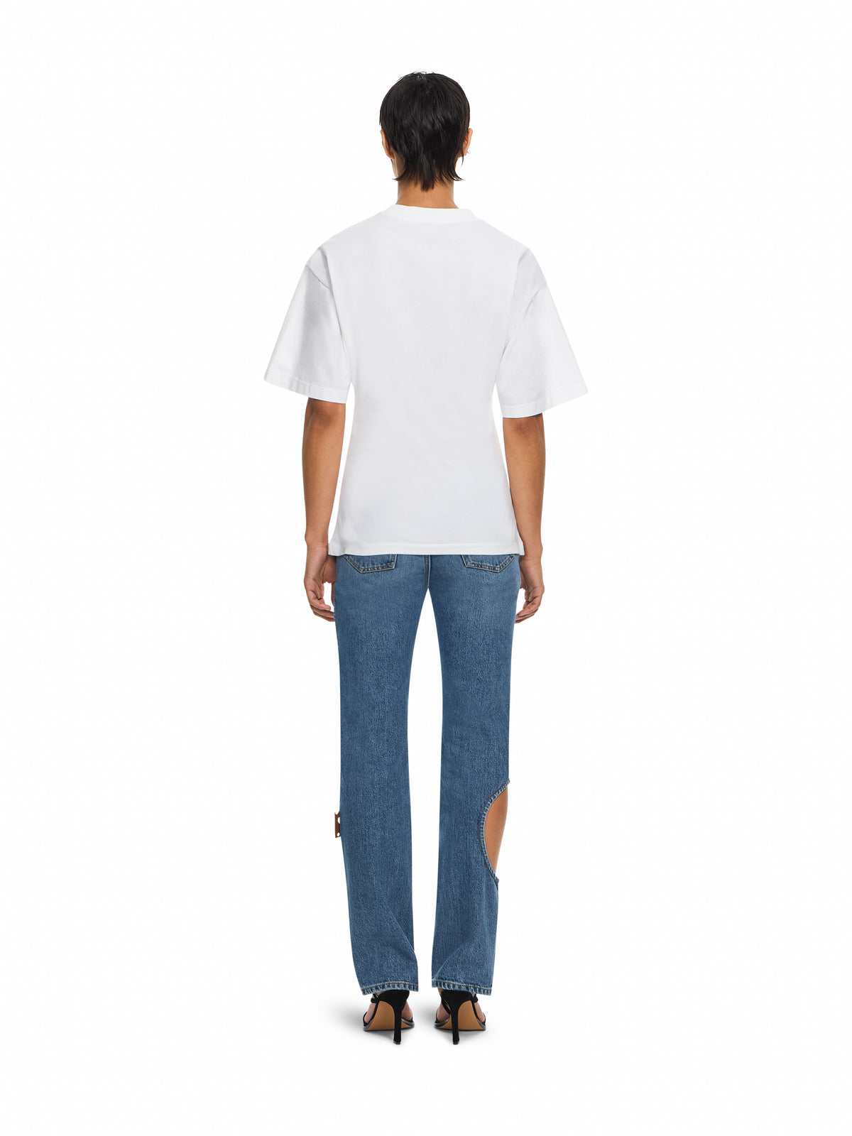 OFF WHITE Off Stamp Shoulder T-Shirt White-Black 2FA00443T