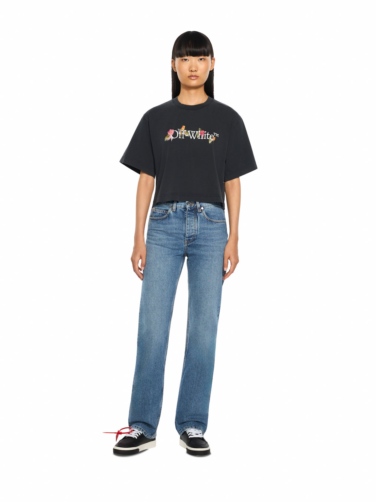 Bookish Flower Crop Tee