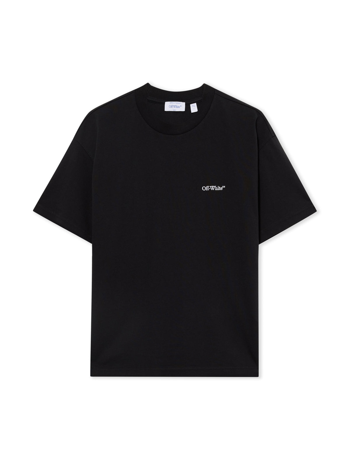 OFF WHITE Embroidered Arrow Out Flower T-Shirt Black Balsam Green 2FA00644T