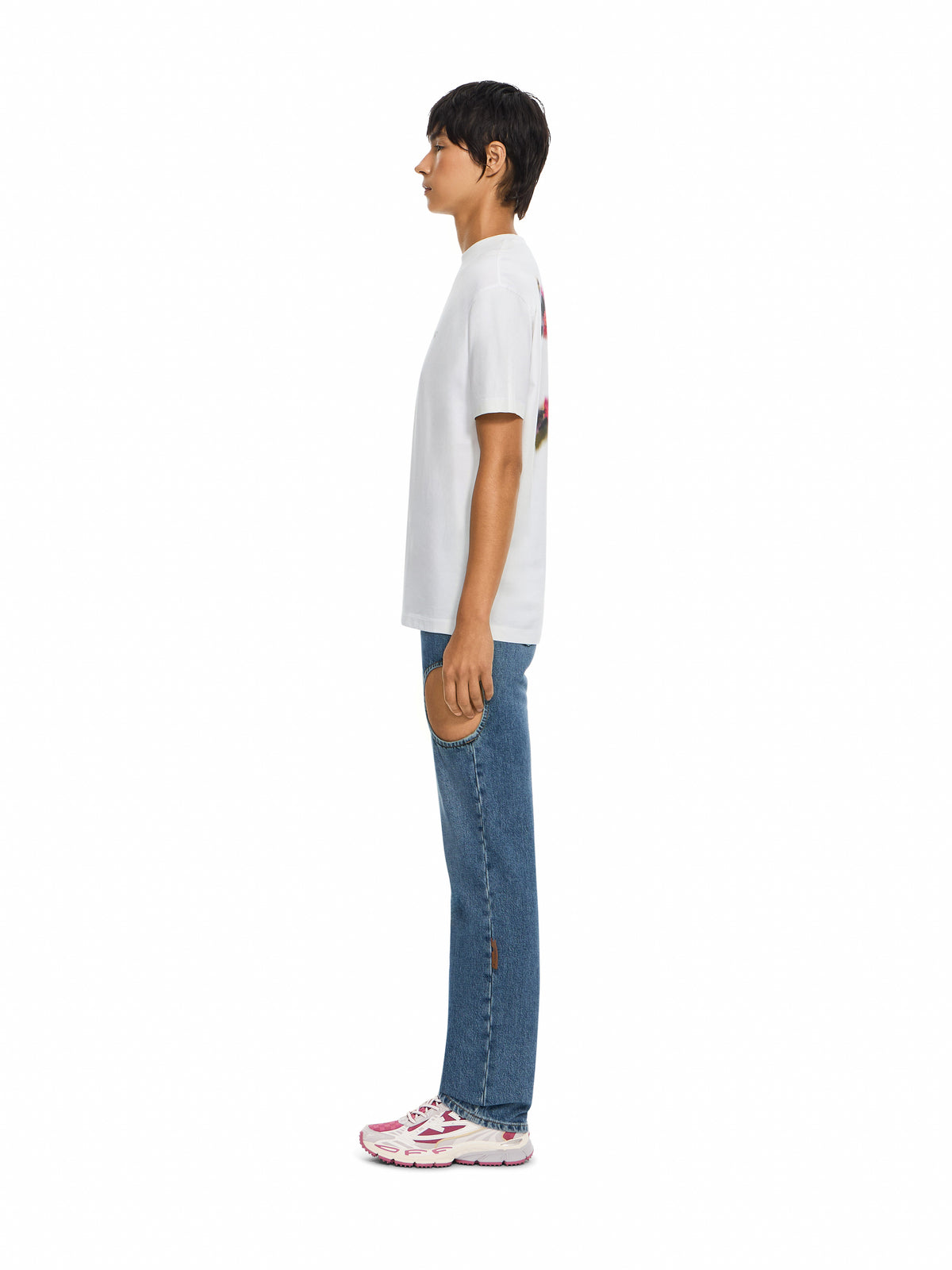 OFF WHITE Arrow Chine Flower T-Shirt White Hawthorn Rose 2FA00645T
