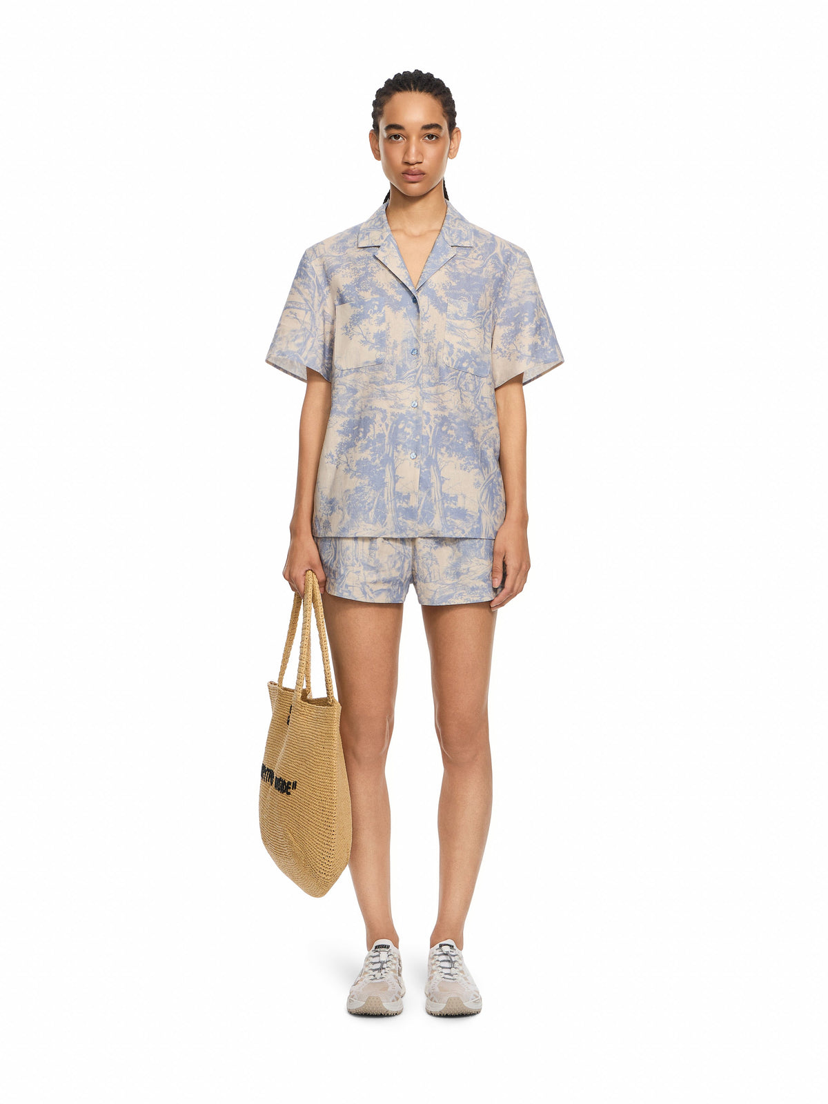 City Nature Linen Ss Pajama Shirt
