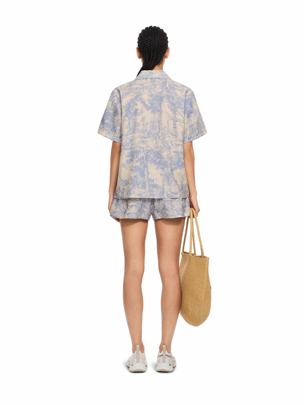 OFF WHITE City Nature Linen Ss Pajama Shirt Ivory Heather 2FA00667T