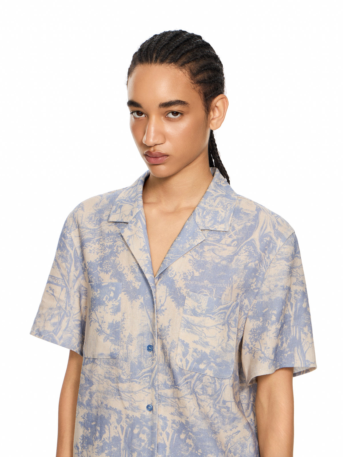 OFF WHITE City Nature Linen Ss Pajama Shirt Ivory Heather 2FA00667T
