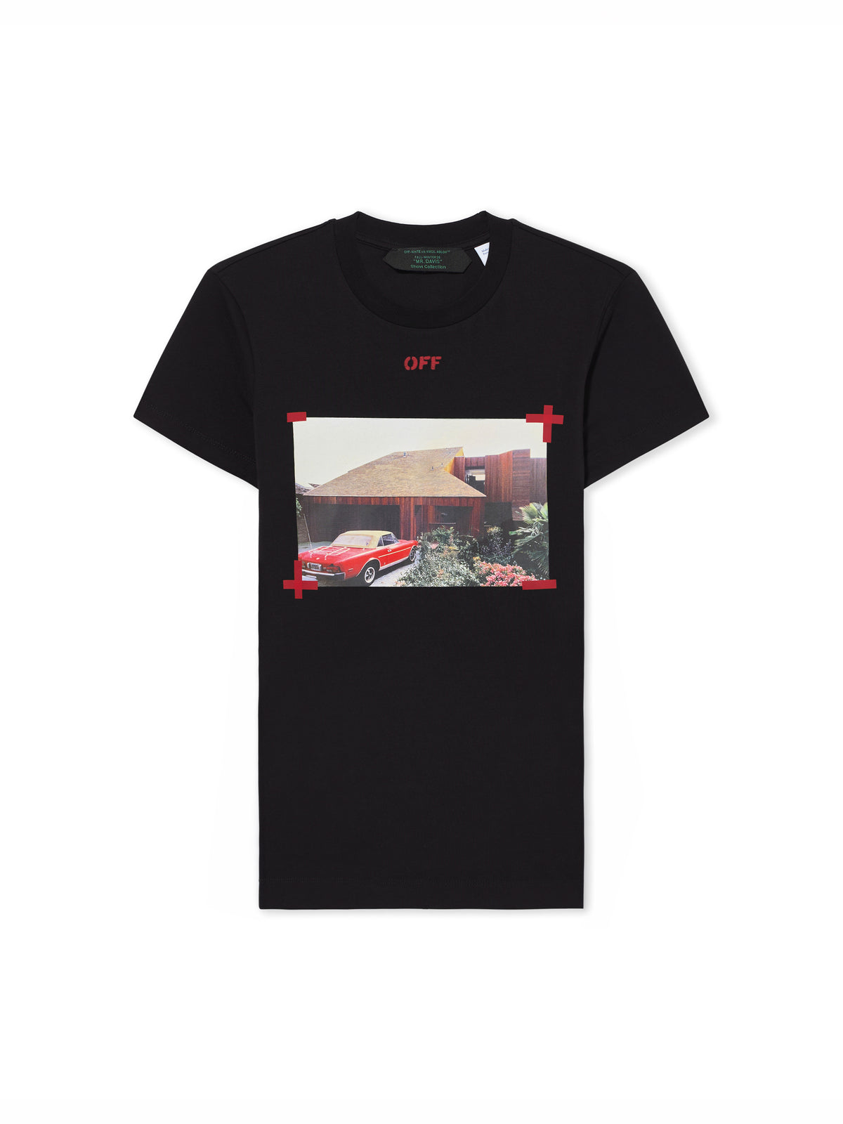 OFF WHITE Mr. Davis Architecture Slim T-Shirt Black-Black 2FA00774T