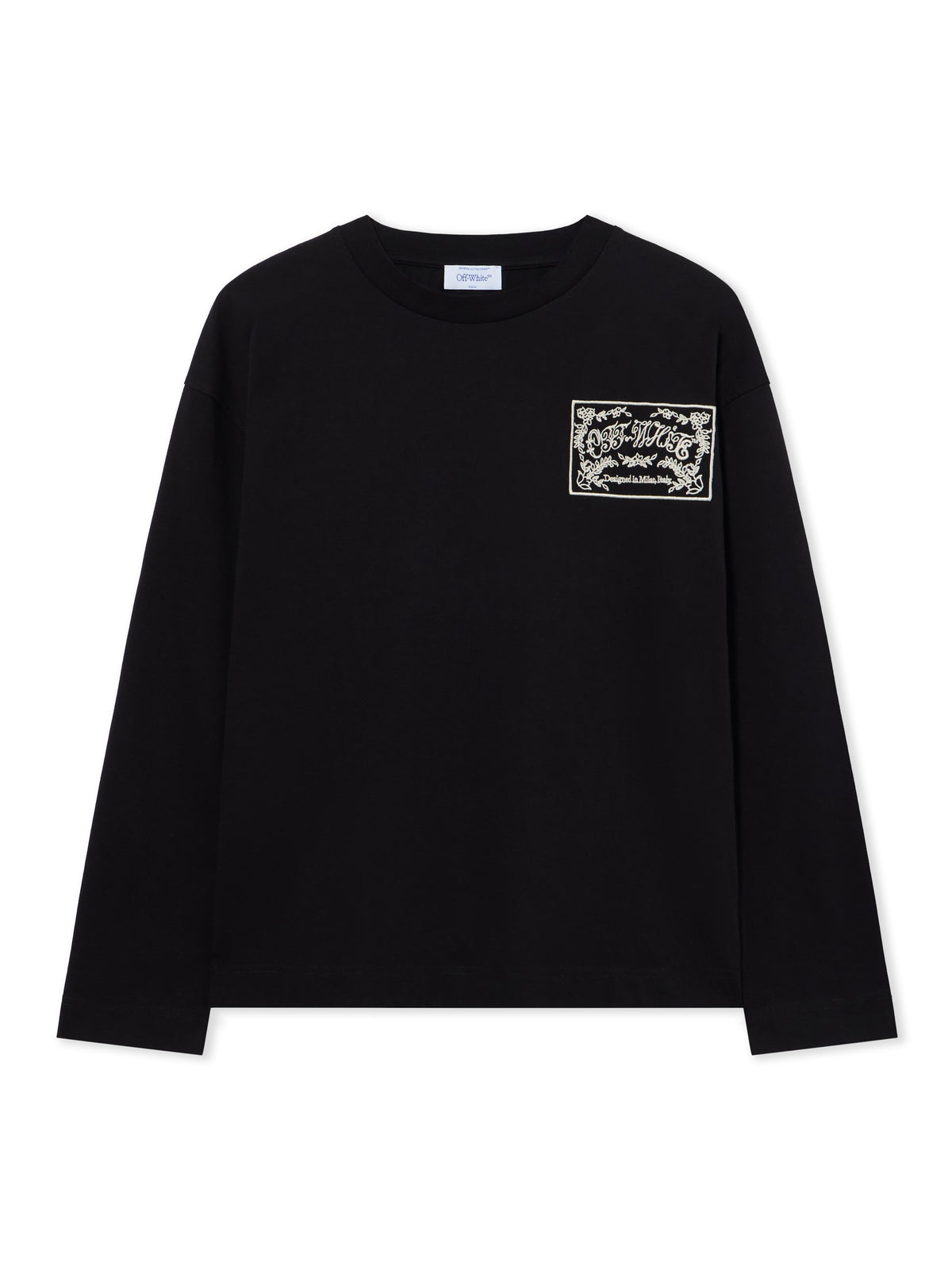 Embroidered Paisley Logo Long Sleeve T-Shirt