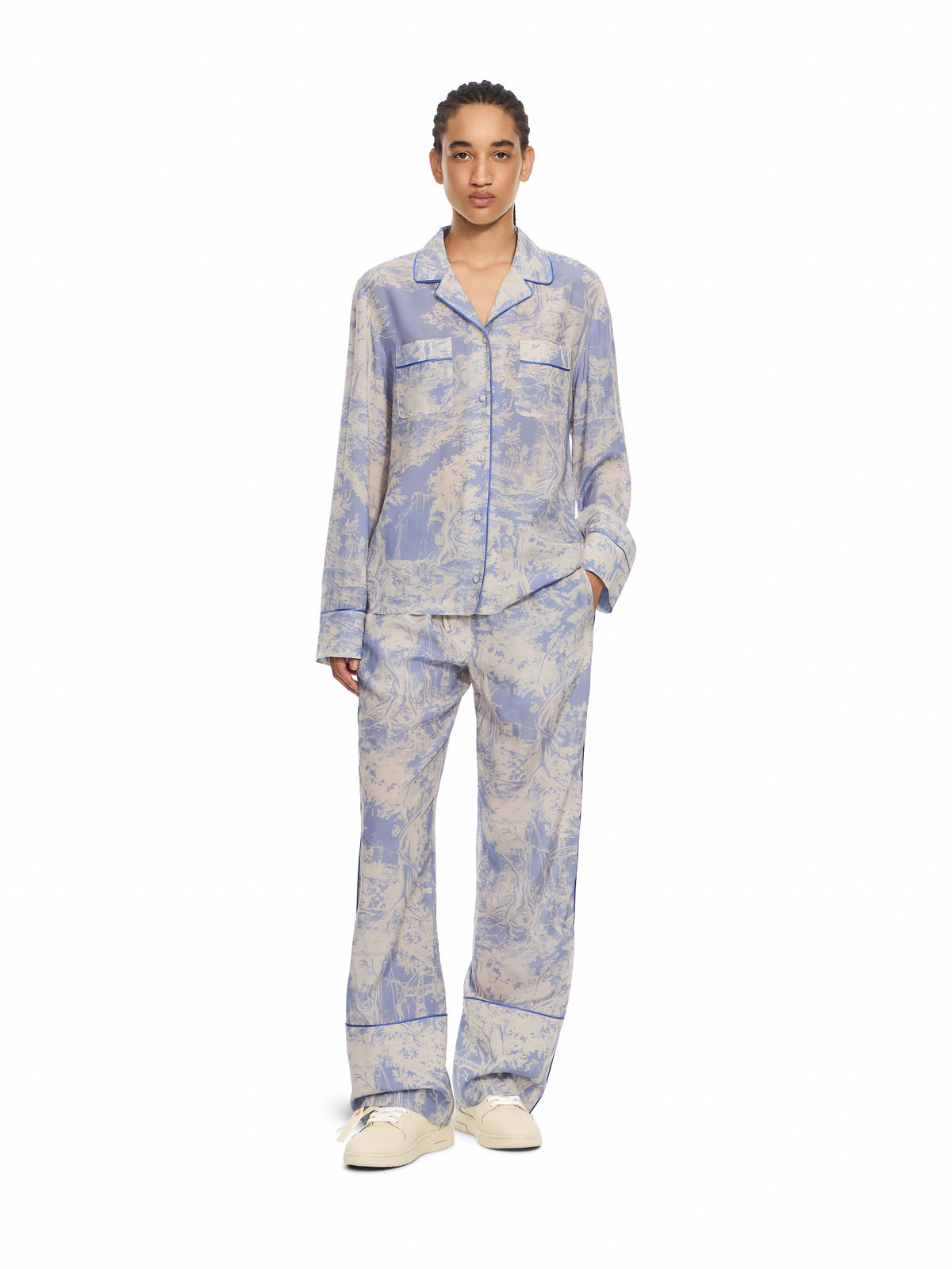 OFF WHITE City Nature Habutai Pajama Shirt Ivory Heather 2FB00557T