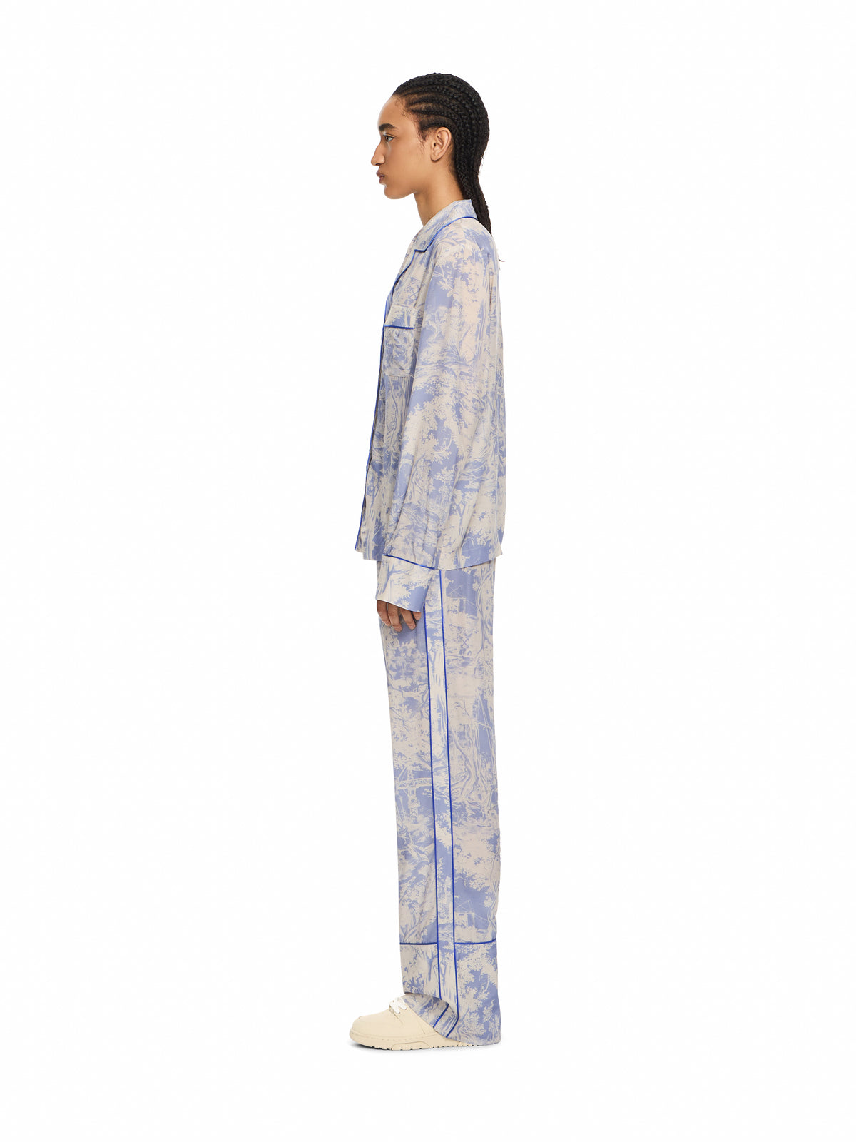 OFF WHITE City Nature Habutai Pajama Shirt Ivory Heather 2FB00557T