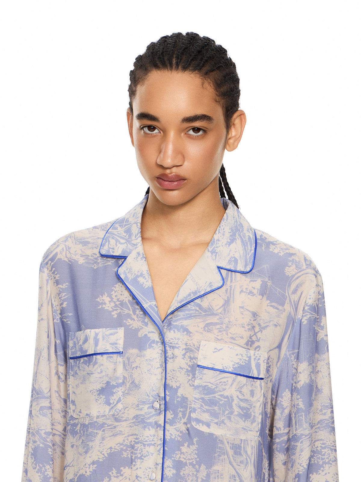 OFF WHITE City Nature Habutai Pajama Shirt Ivory Heather 2FB00557T