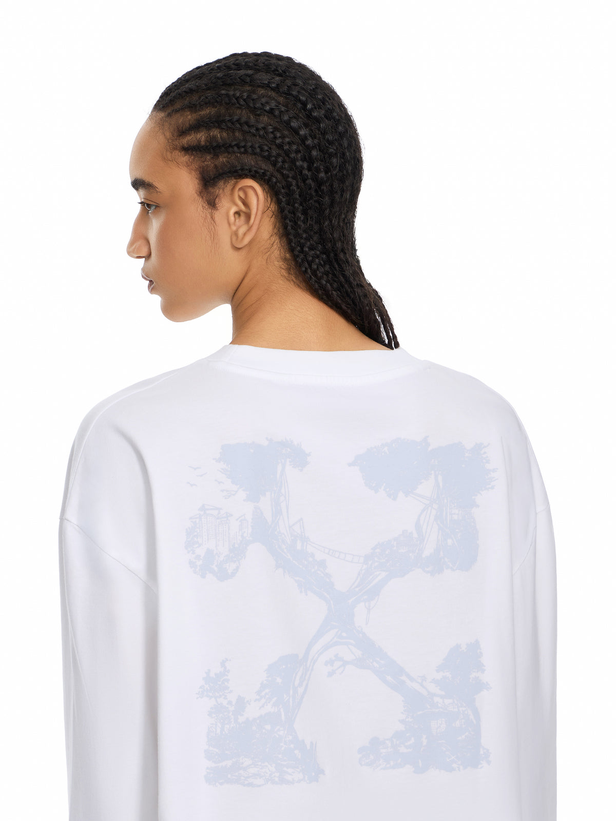 OFF WHITE City Nature Long Sleeve T-Shirt Ivory Heather 2FB00725T